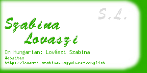 szabina lovaszi business card