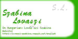 szabina lovaszi business card